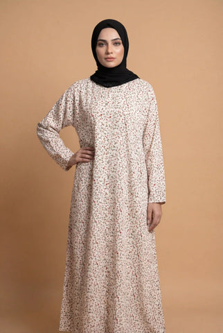 Dream Flora | Front-Open Printed Abaya