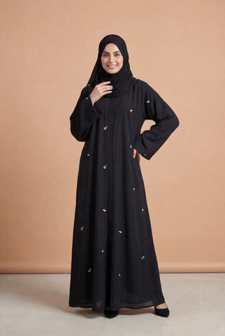 Sky Flower  | Embroidery Front-Open