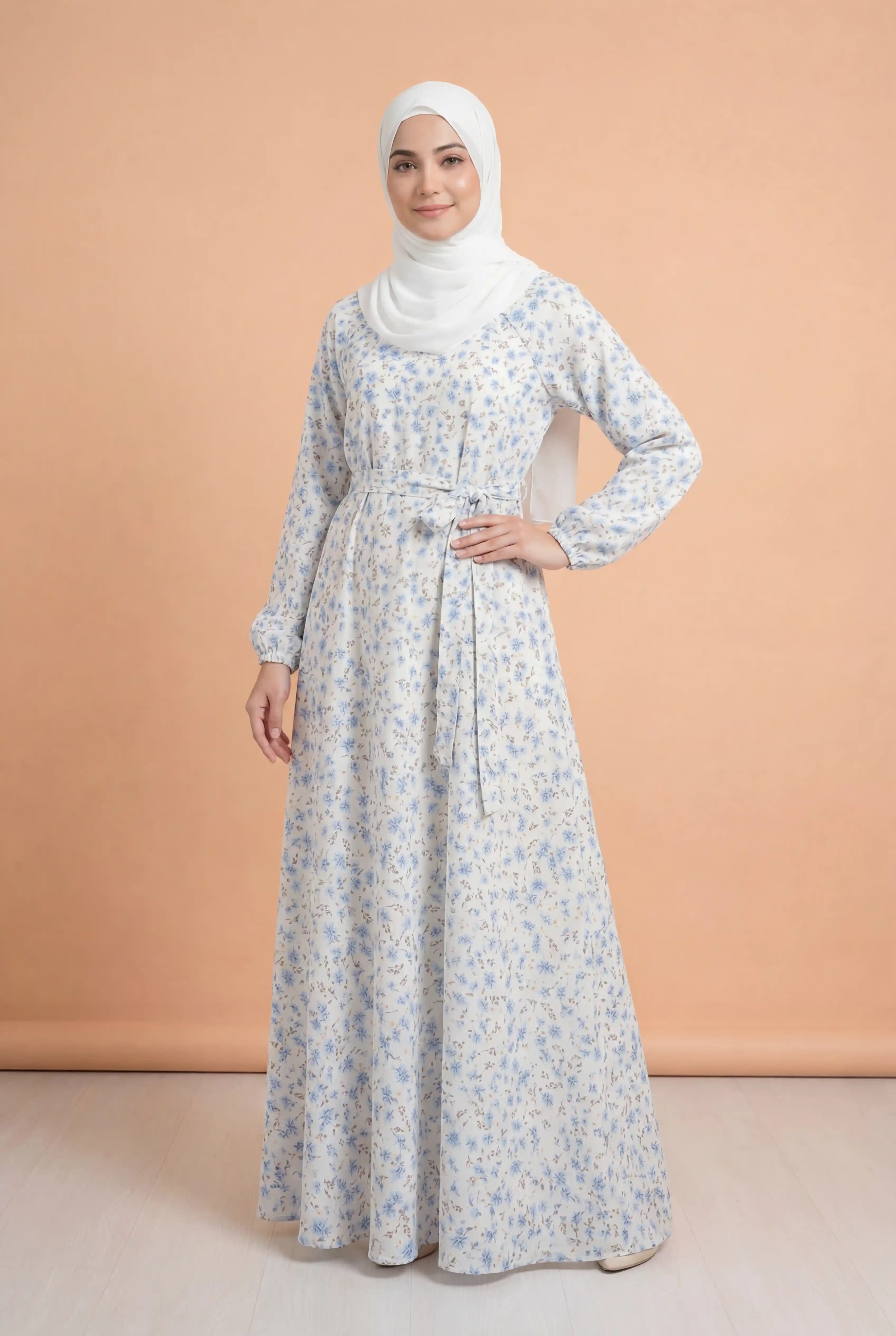 Gul Zaar | Printed Maxi Abaya