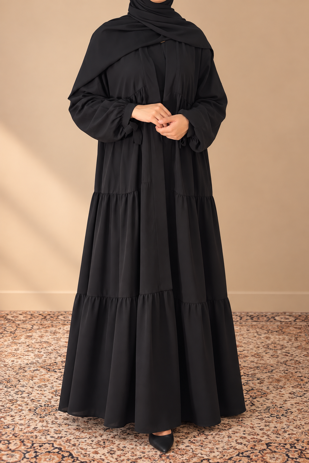 Flowline_abaya BLack