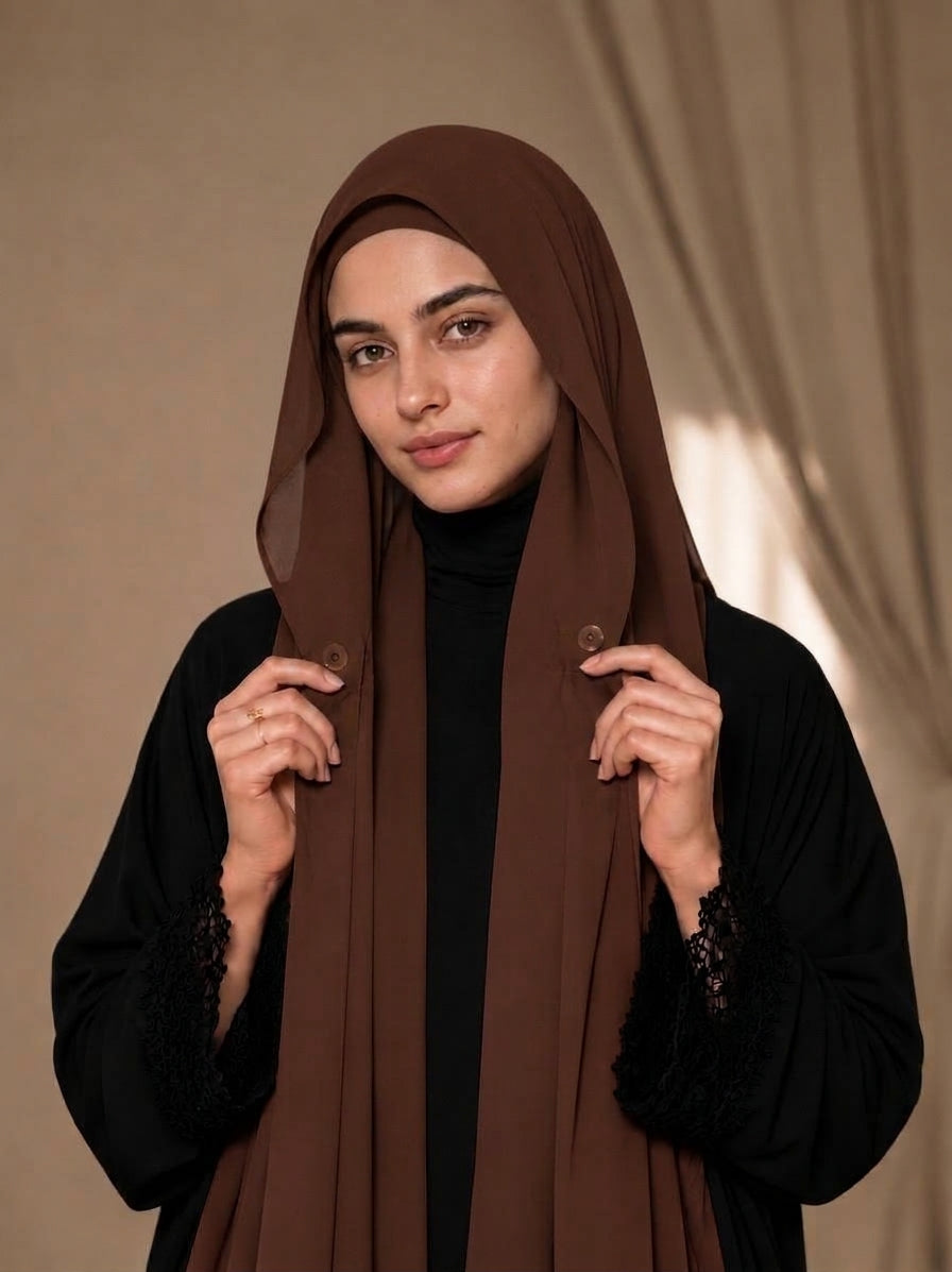 Magnetic Hijab -  Hijab + Cap + Magnets