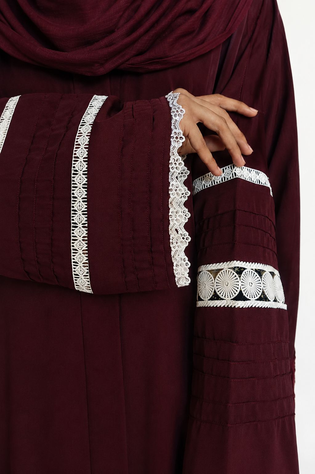 HAYA - Elegant Maroon Abaya