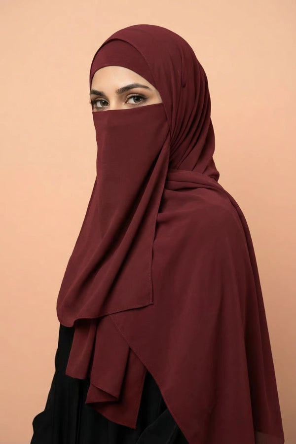 Hijab bundle set maroon