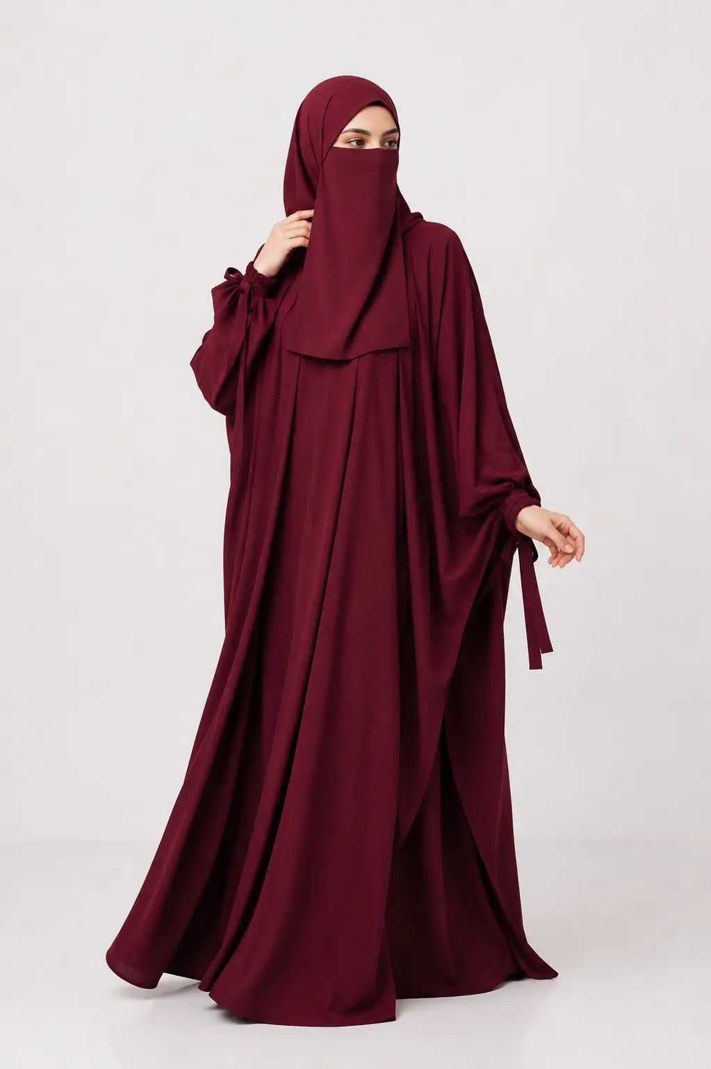 Kaftan Abaya - Maroon