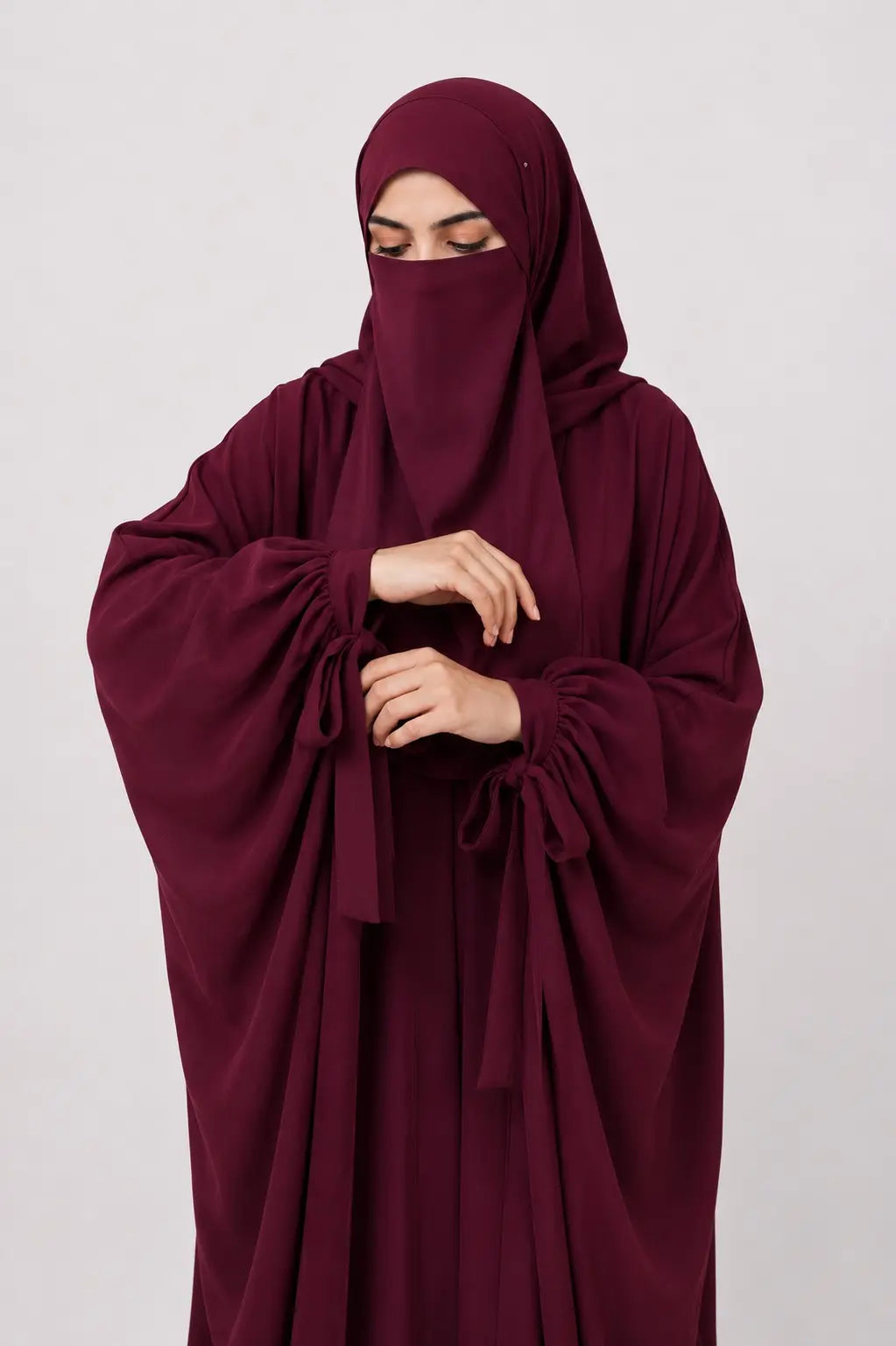Kaftan Abaya - Maroon