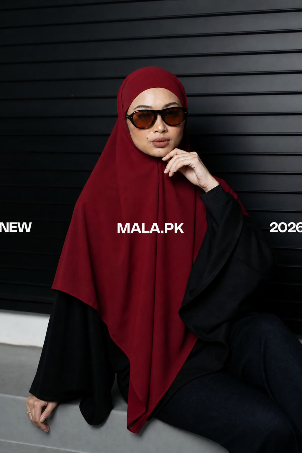 Khiban - Malaysian Hijab maroon color