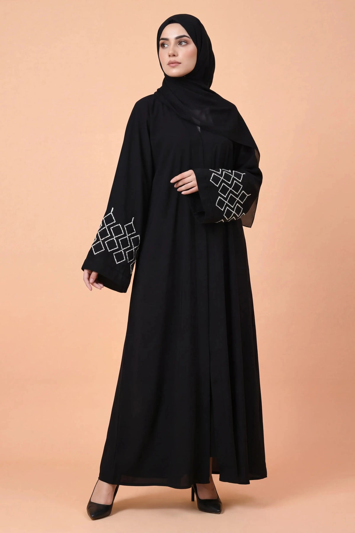 Layali Qamar Abaya Black