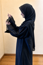 Noor - Royal black Abaya
