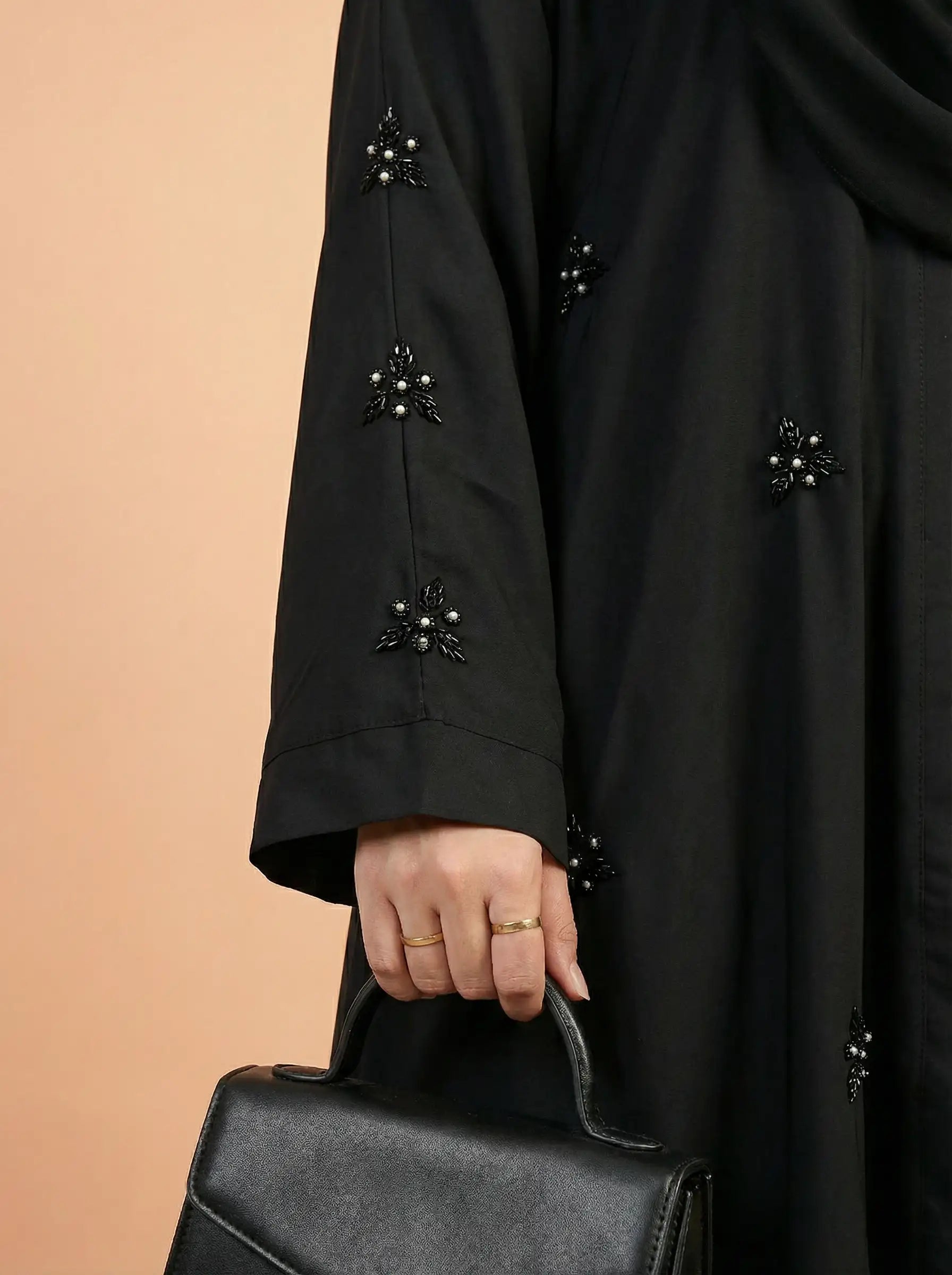 Stone Flower | Front-Open Stone Abaya