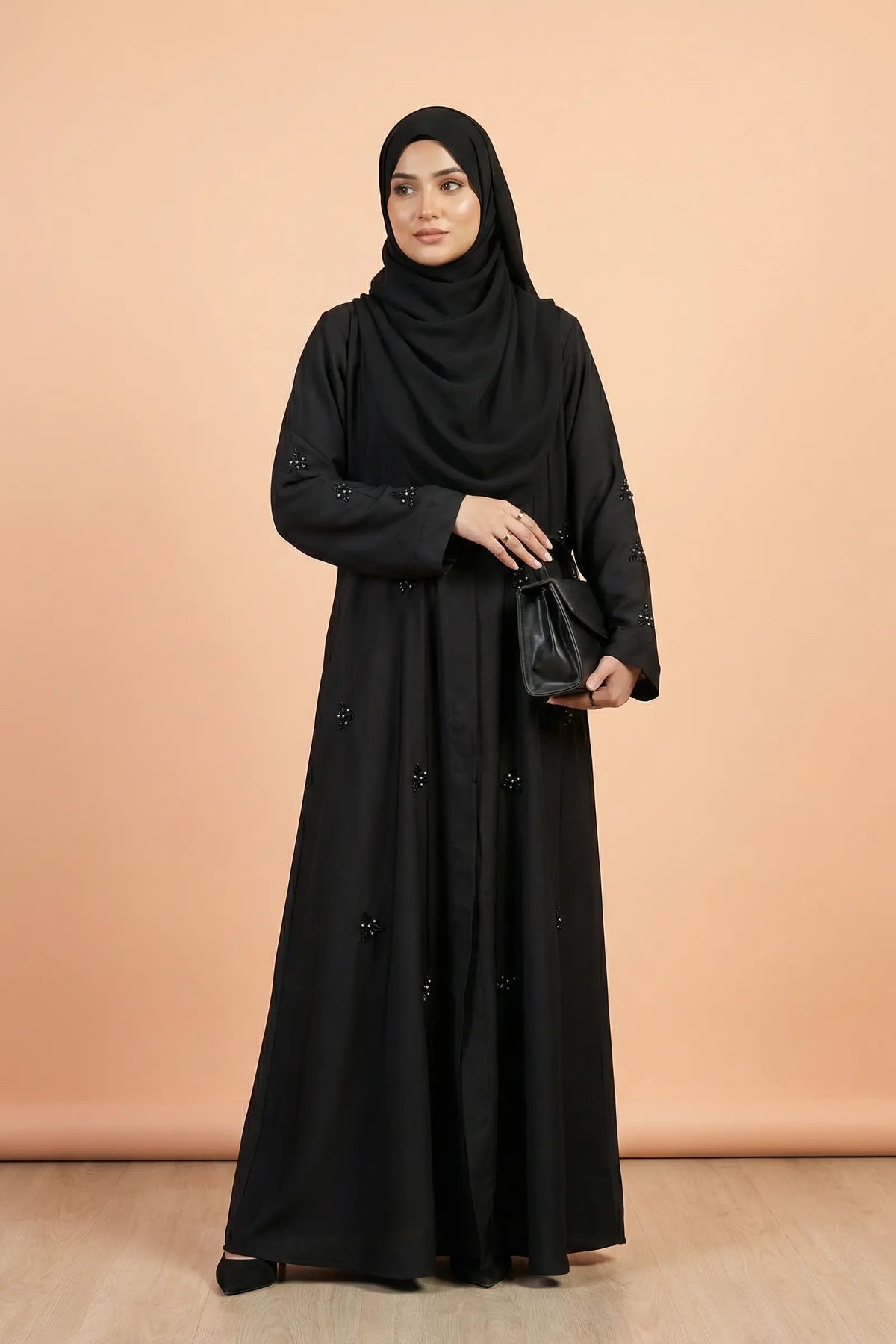 Stone Flower | Front-Open Stone Abaya