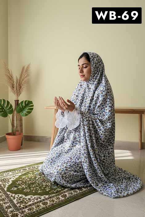 Premium Namaz Chadar with Lace Sleeves