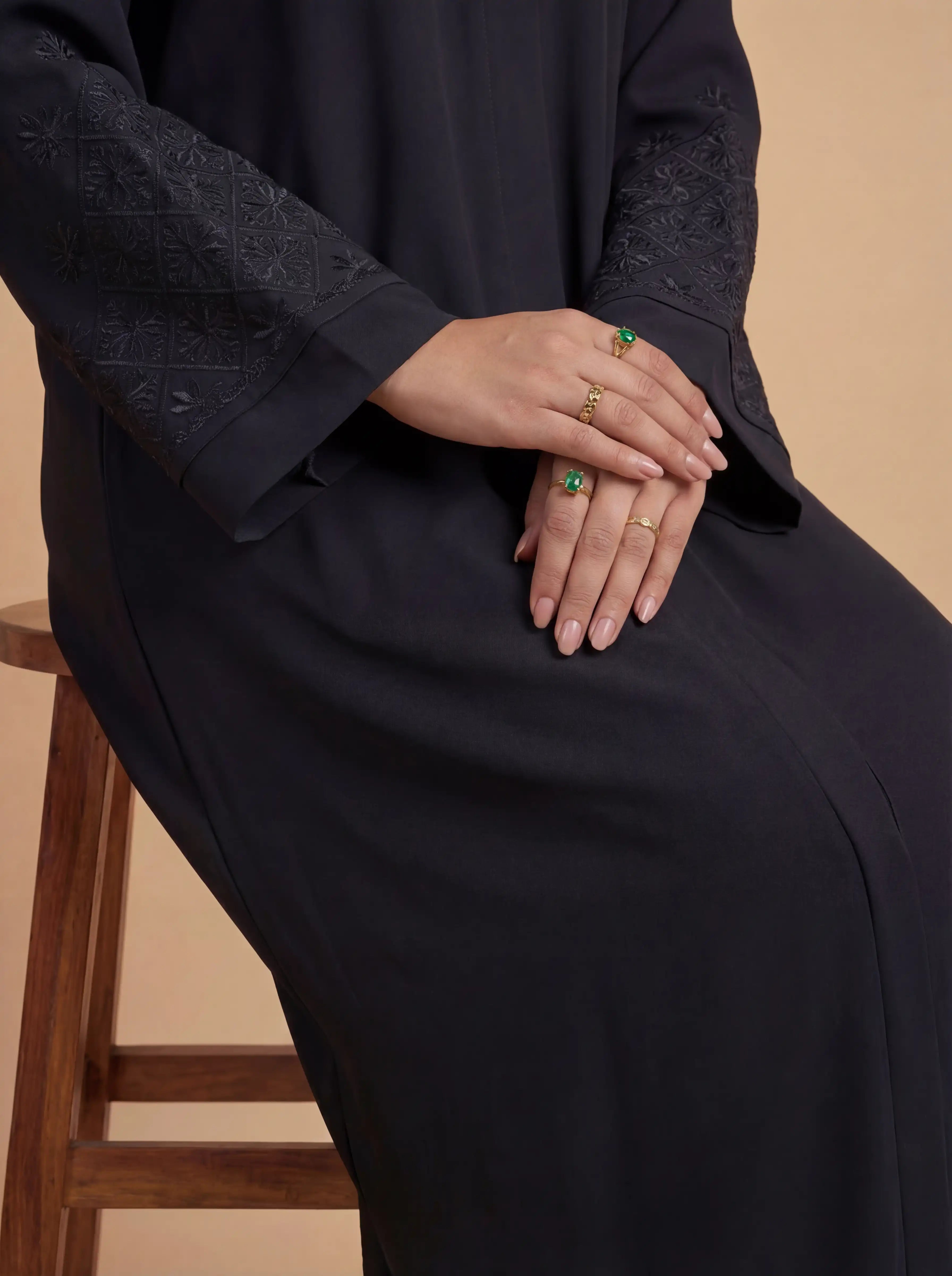 Zahra - Black Embroidery