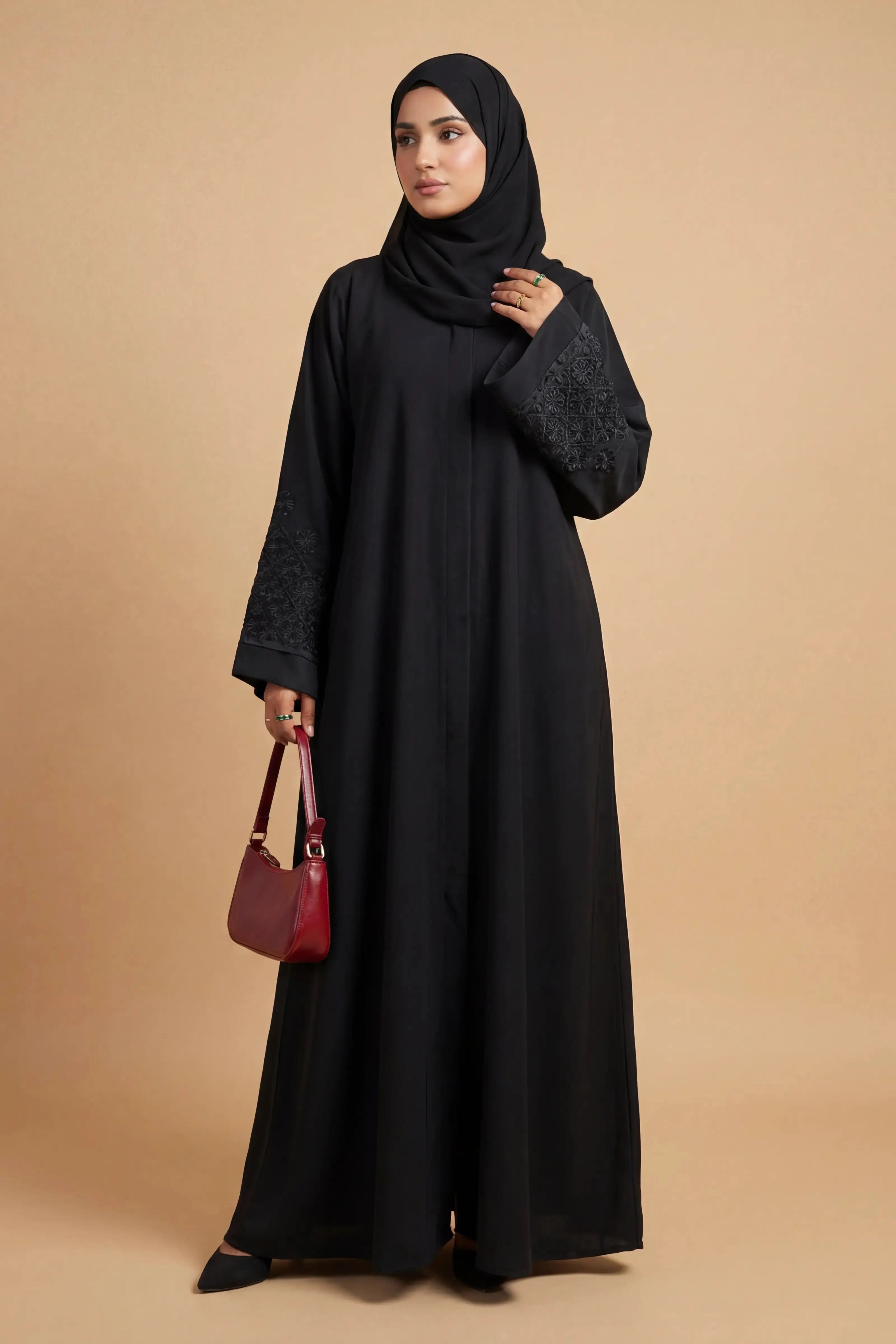 Zahra - Black Embroidery
