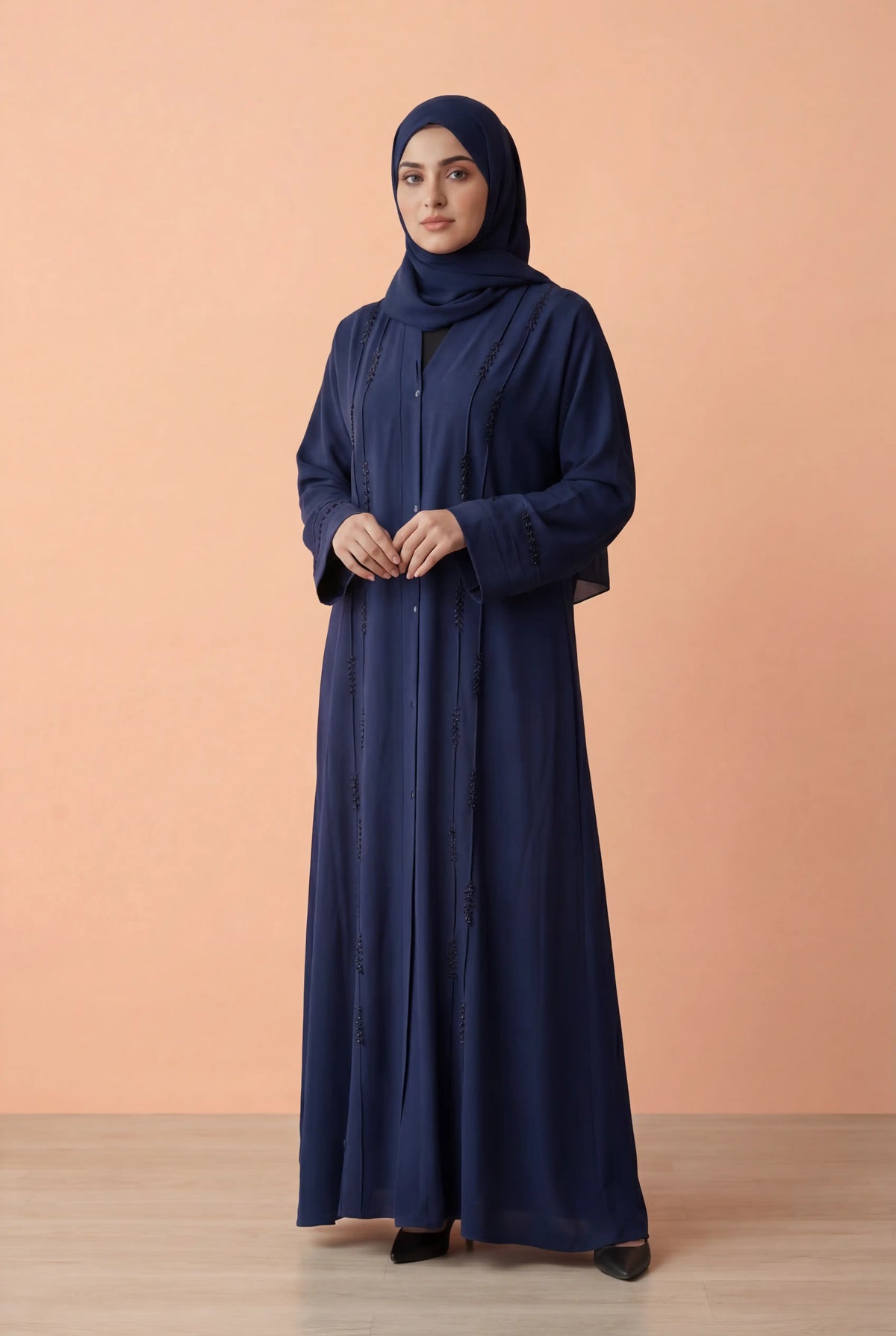 Sakoon Abaya | Stone Front Open Abaya