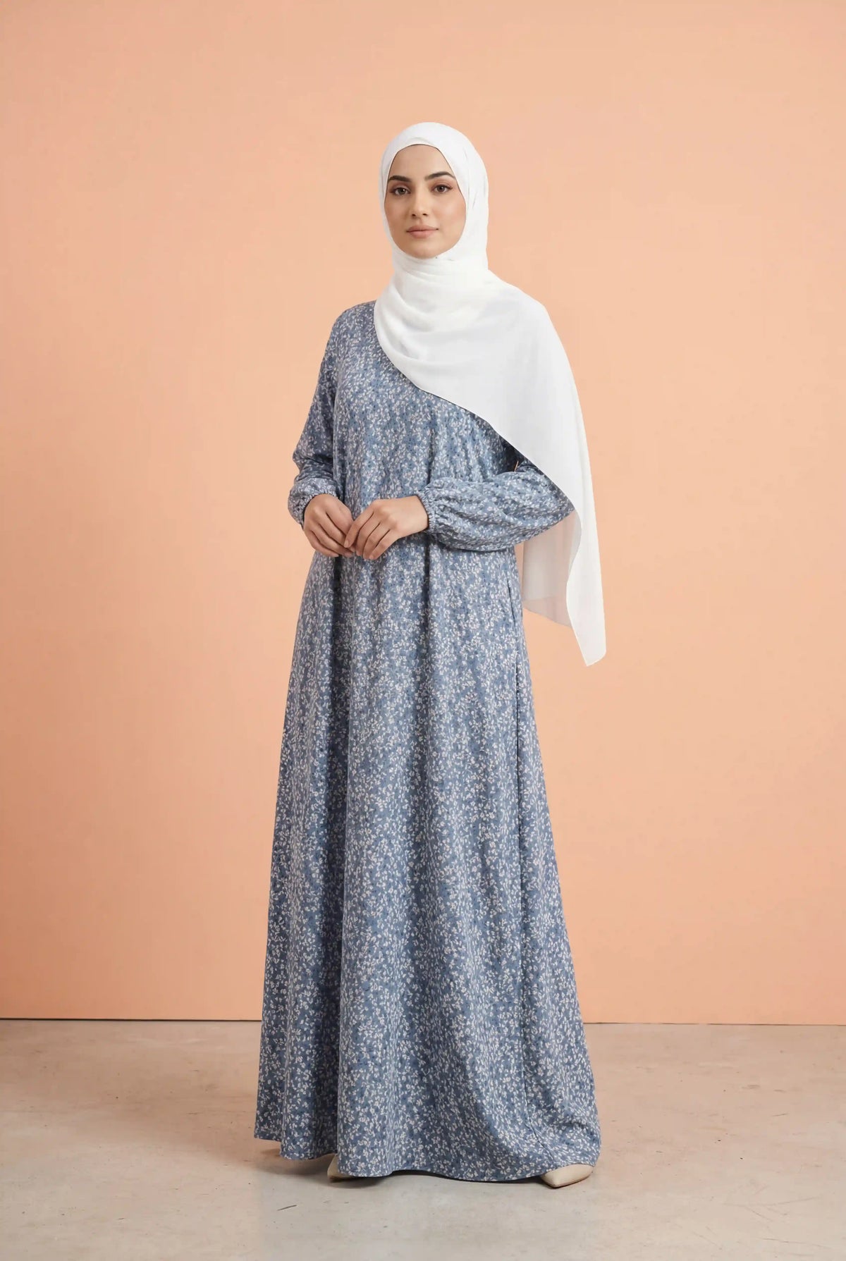 Sky Grace | Printed Maxi Abaya