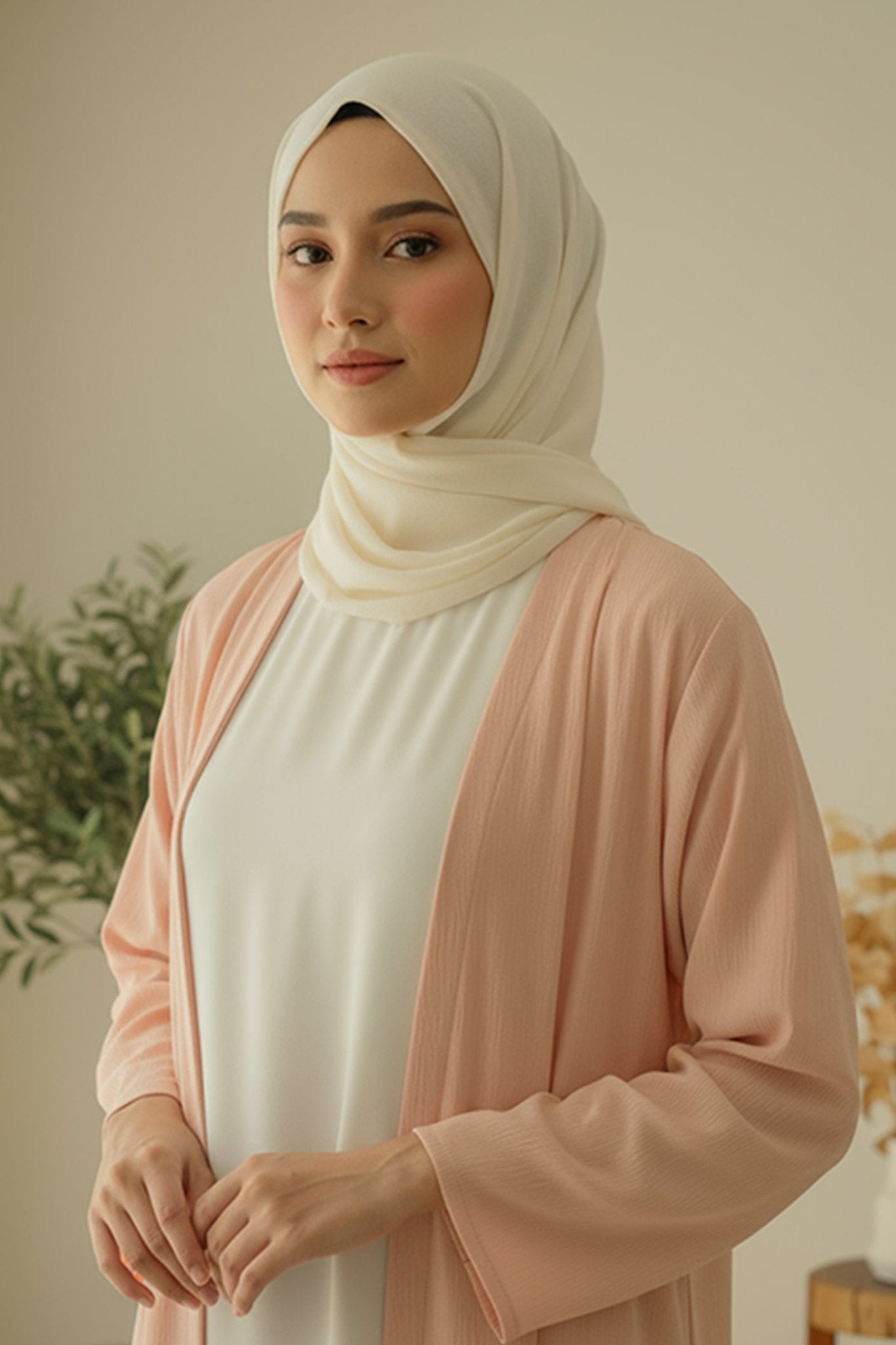 Alaya Pink Abaya + Inner - 