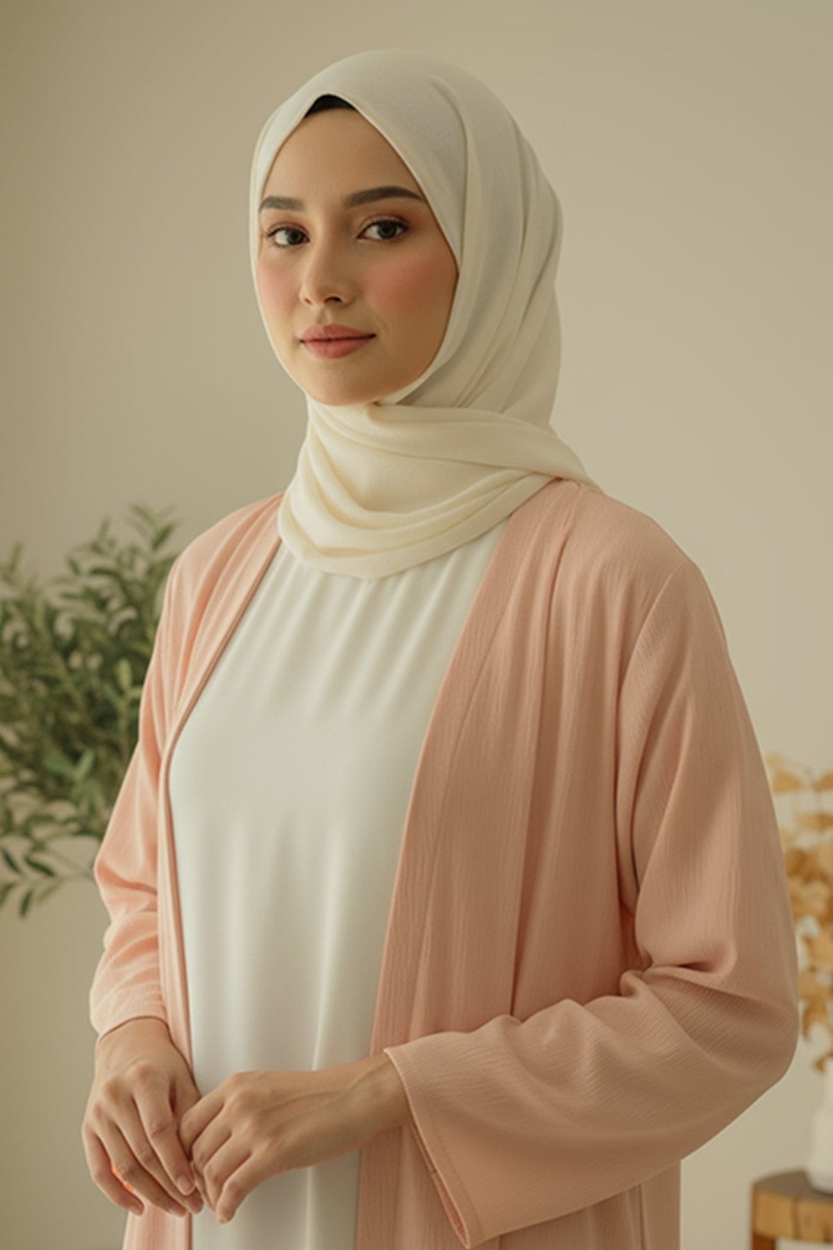 Alaya Pink Abaya + Inner - 