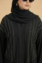 Aliha Abaya | Fancy Moti Design Front Open Abaya