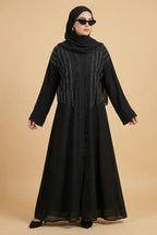 Aliha Abaya | Fancy Moti Design Front Open Abaya