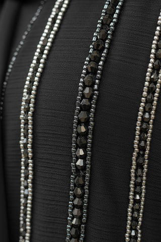 Aliha Abaya | Fancy Moti Design Front Open Abaya