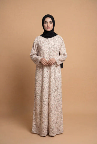 Dream Flora | Front-Open Printed Abaya