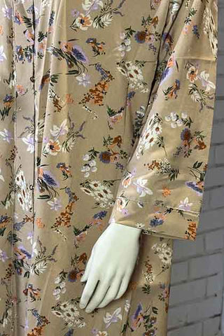 Bahar Rawnaq Camel Color | Front-Open Printed