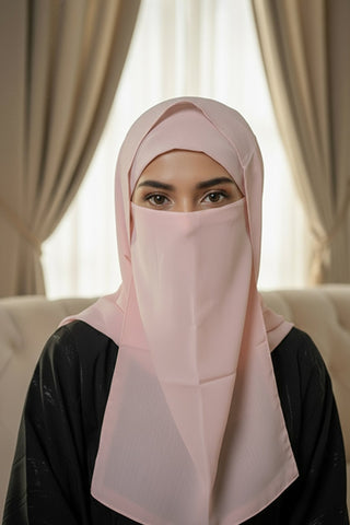 Complete Hijab Set ( Hijab + Niqab + Cap ) - 