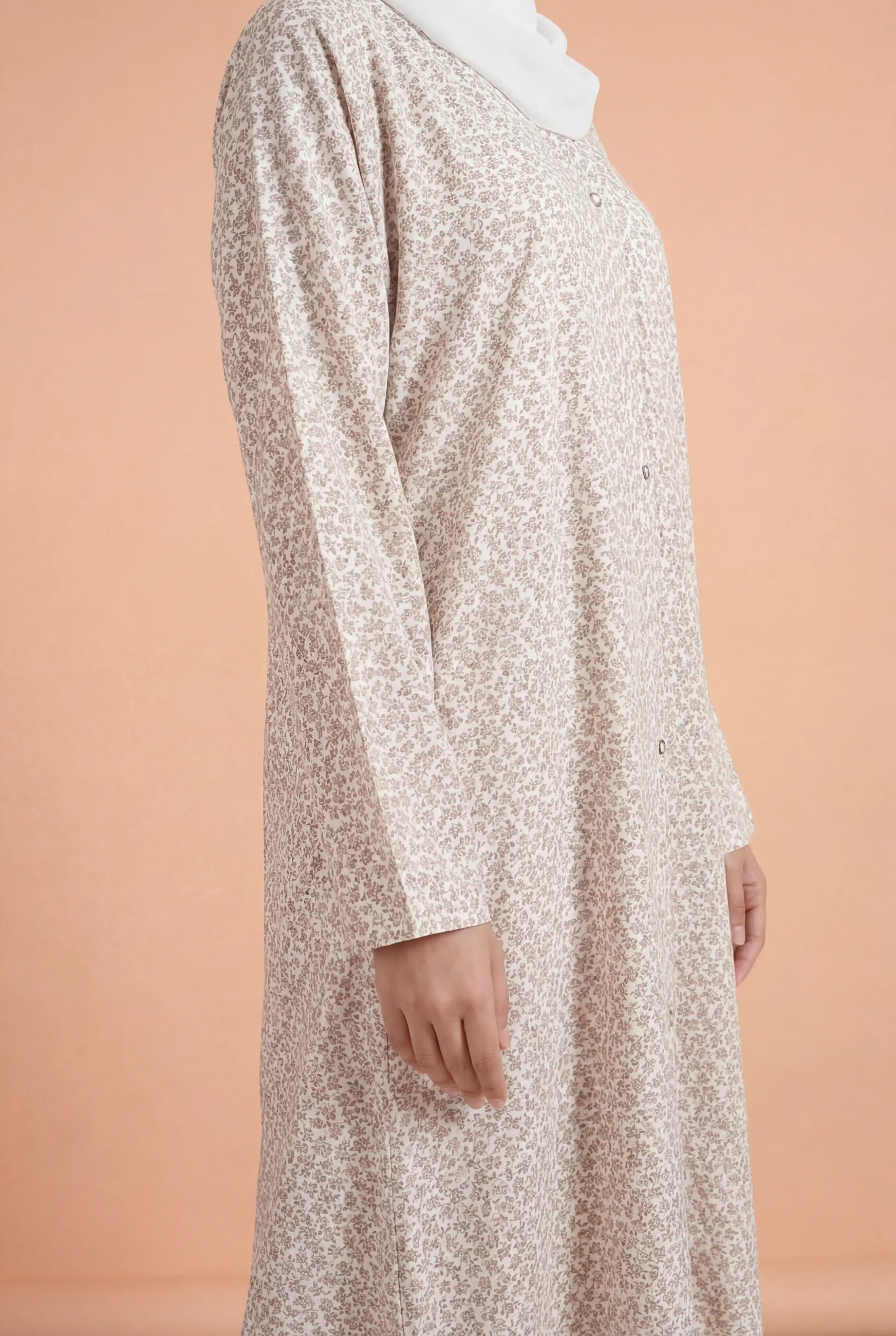 Modest Bloom | Front Open Printed Abaya