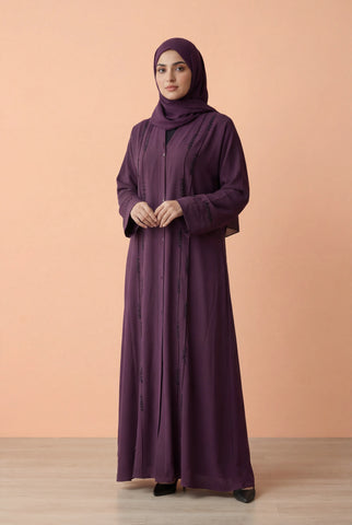 Sakoon Abaya | Stone Front Open Abaya
