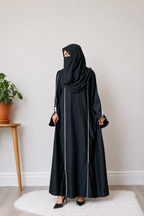Elan - Black Piped Abaya