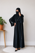 Elan - Black Piped Abaya