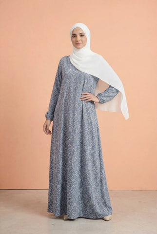 Sky Grace | Printed Maxi Abaya