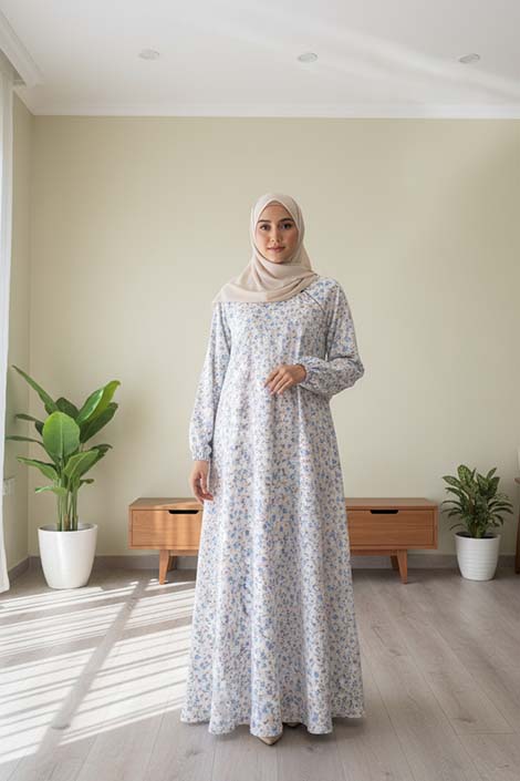 Gul Zaar | Printed Maxi Abaya