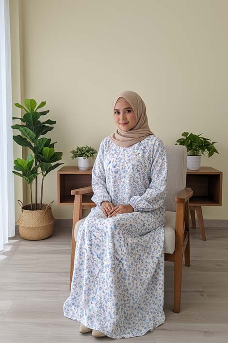 Gul Zaar | Printed Maxi Abaya