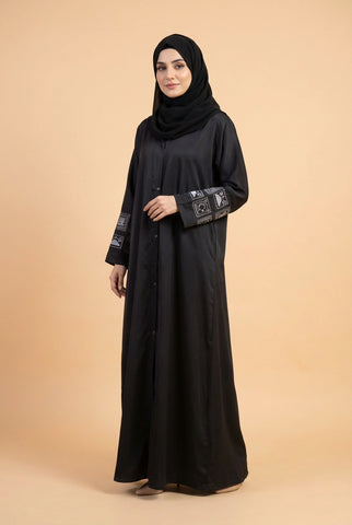Sehar | Embroidary abaya |front open