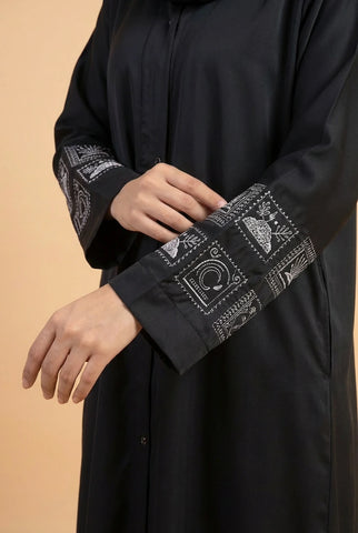Sehar | Embroidary abaya |front open