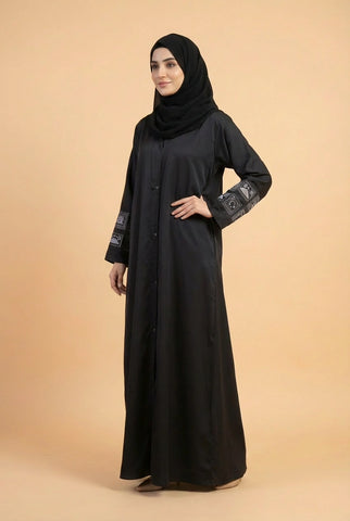 Sehar | Embroidary abaya |front open