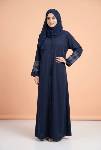 Rabeel | Embroidary abaya | front open