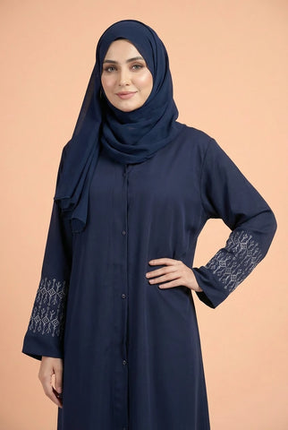 Rabeel | Embroidary abaya | front open