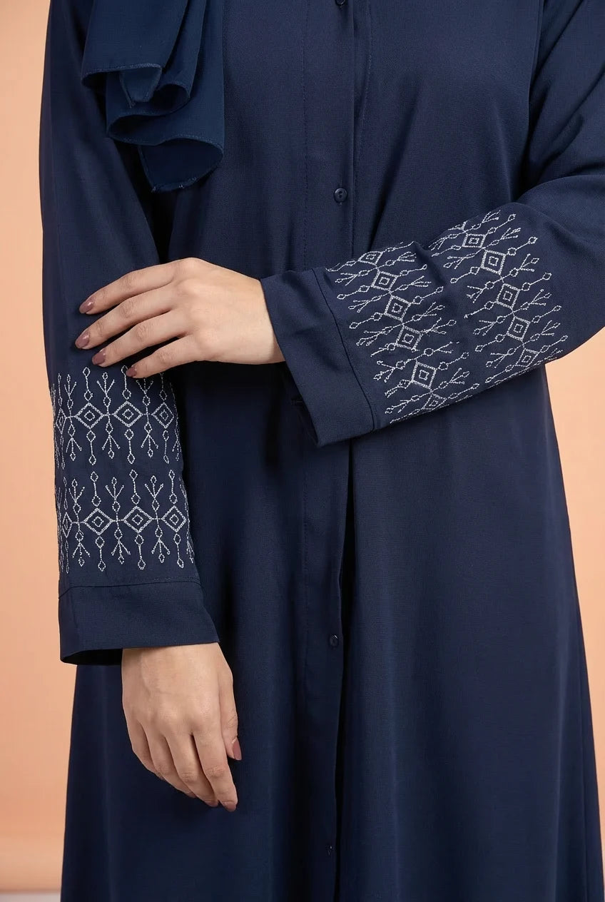 Rabeel | Embroidary abaya | front open