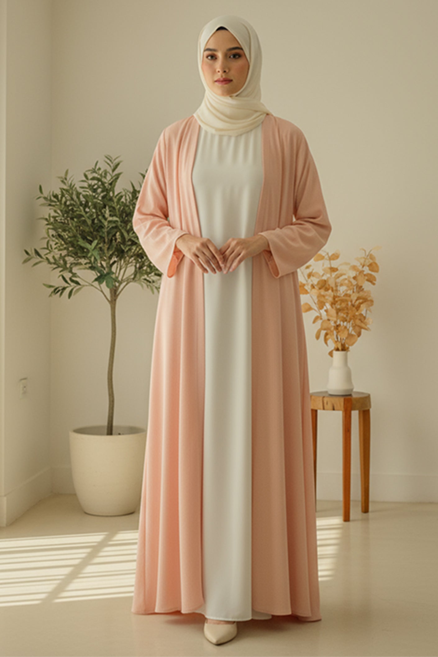 Alaya Pink Abaya + Inner