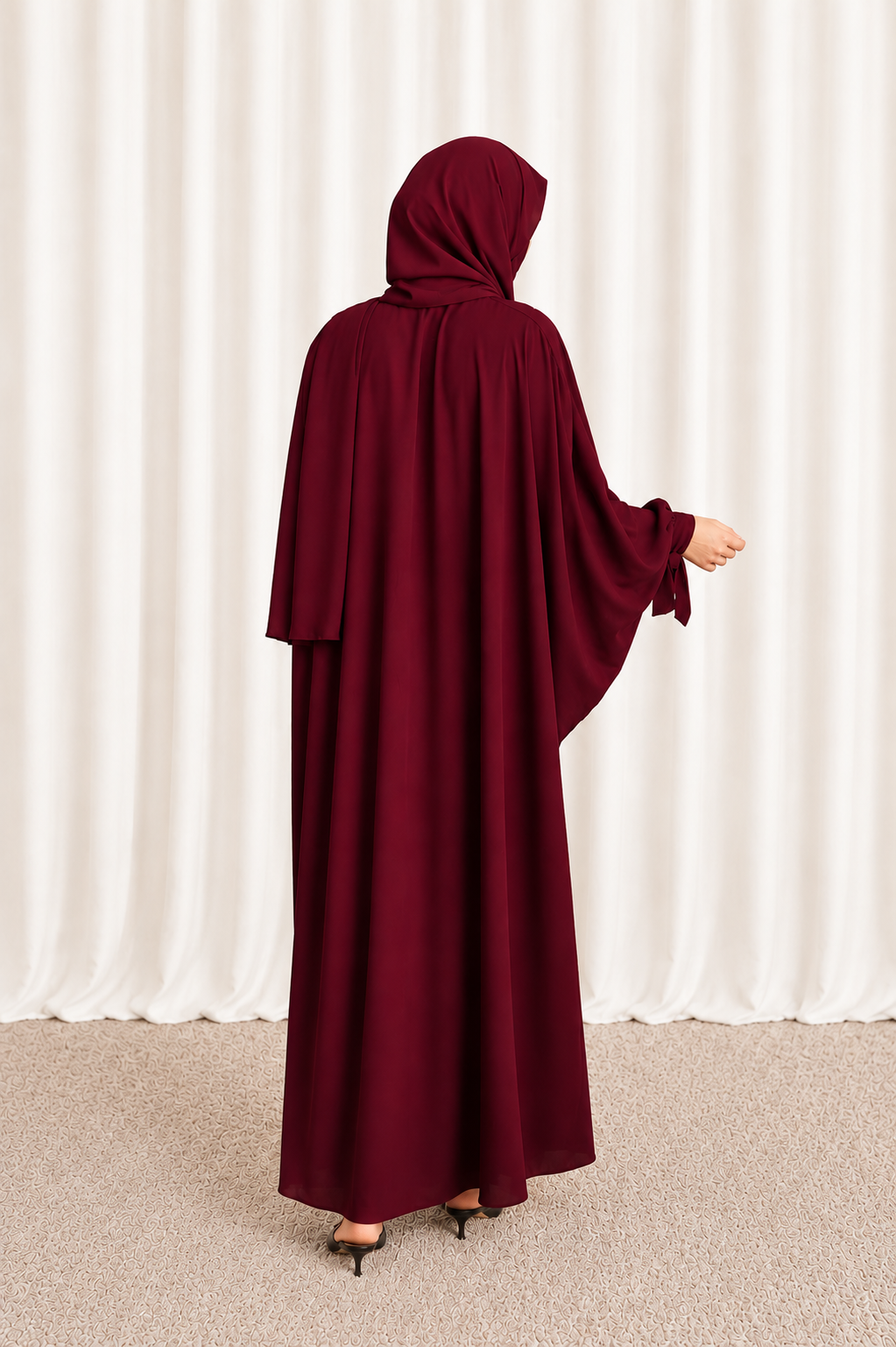 Kaftan Abaya - Maroon