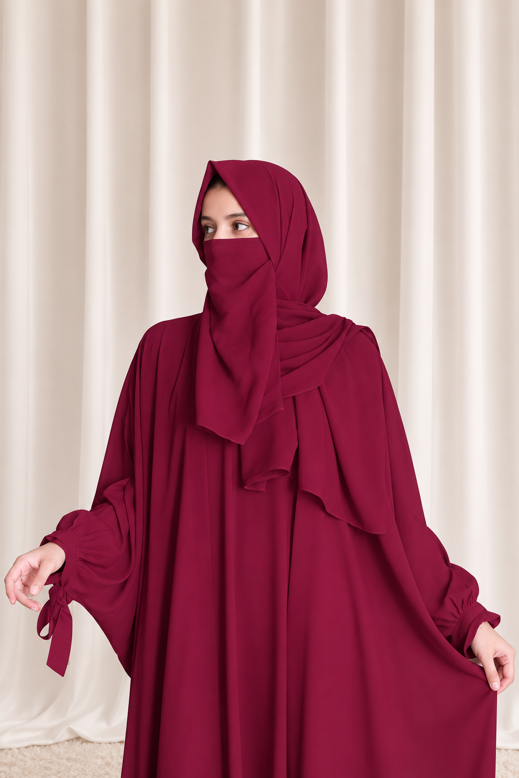 Kaftan Abaya - Maroon