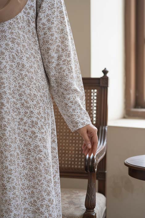 Modest Bloom | Front Open Printed Abaya