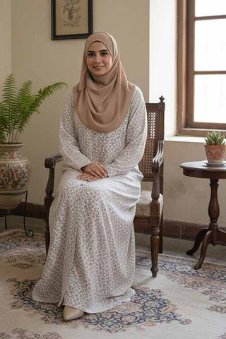 Modest Bloom | Front Open Printed Abaya