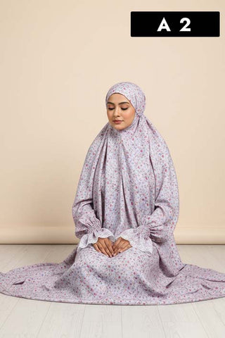 Premium Namaz Chadar with Lace Sleeves - 
