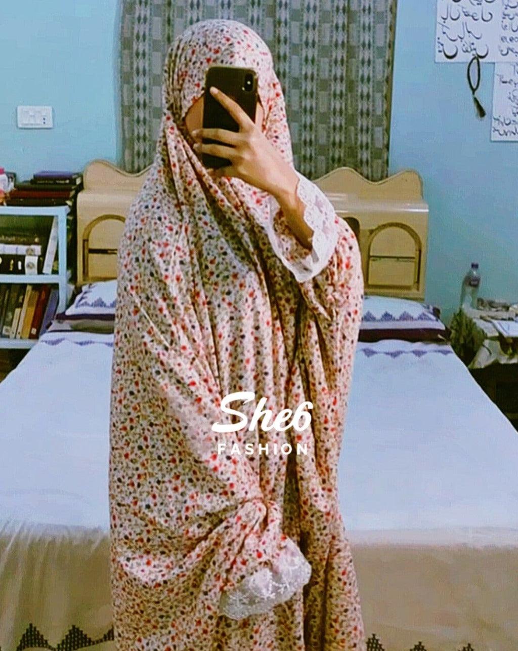 Premium Namaz Chadar with Lace Sleeves -