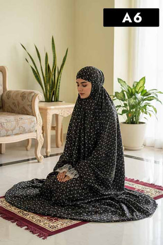 Premium Namaz Chadar with Lace Sleeves - 