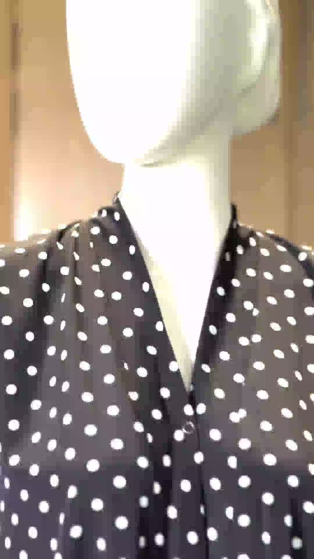 Polka Charm Black Abaya | Printed Front-Open