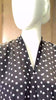 Polka Charm Black Abaya | Printed Front-Open